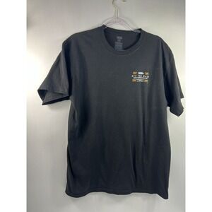 Vans Off The Wall‎ Black T-shirt Unisex Large Since 1966 Multicolored Checkered